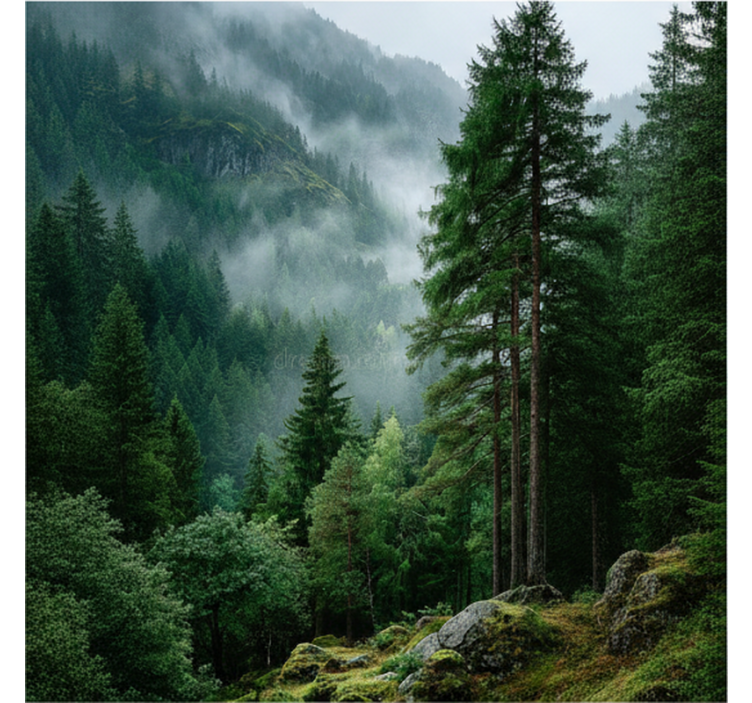 Fototapet skov det stemningsfulde valg - TenStickers