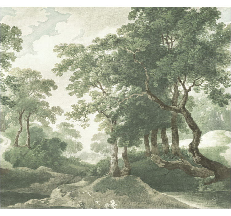 Fototapet skov klassisk tidløs natur - TenStickers