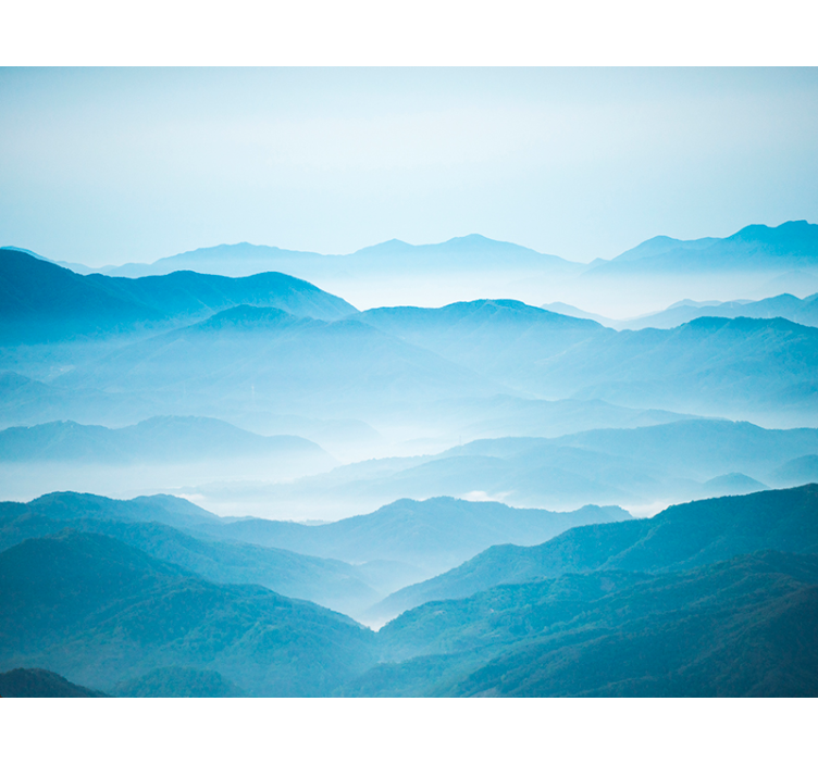 Tåget bjerg fototapet - TenStickers