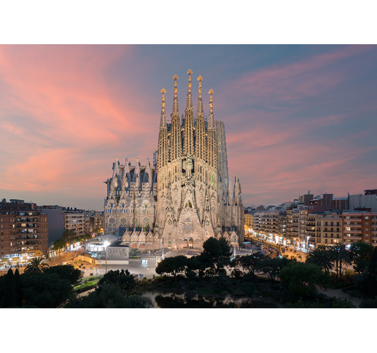 Sagrada familia barcelona byfototapet - TenStickers