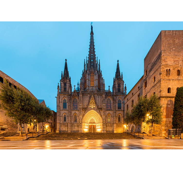 Barcelona katedral byfototapet - TenStickers
