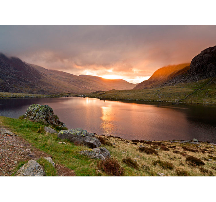 Snowdonia nationalpark bjerg fototapet - TenStickers