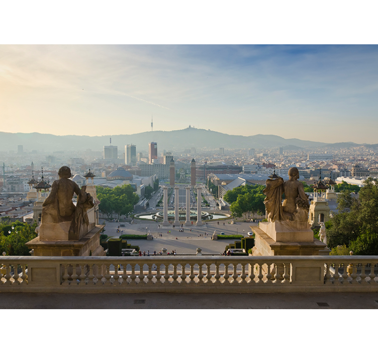 Barcelona springvand montjuic byfototapet - TenStickers