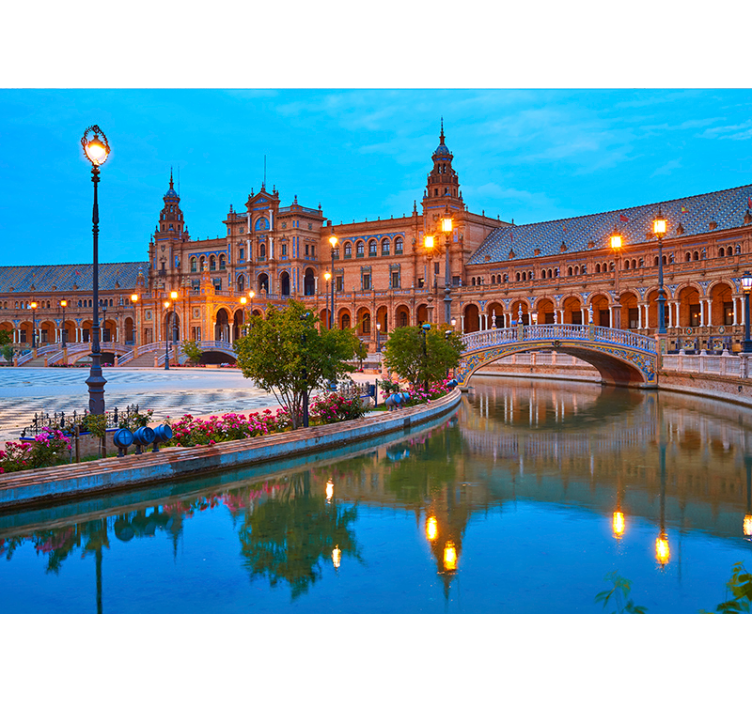 Sevilla i aften fototapet - TenStickers