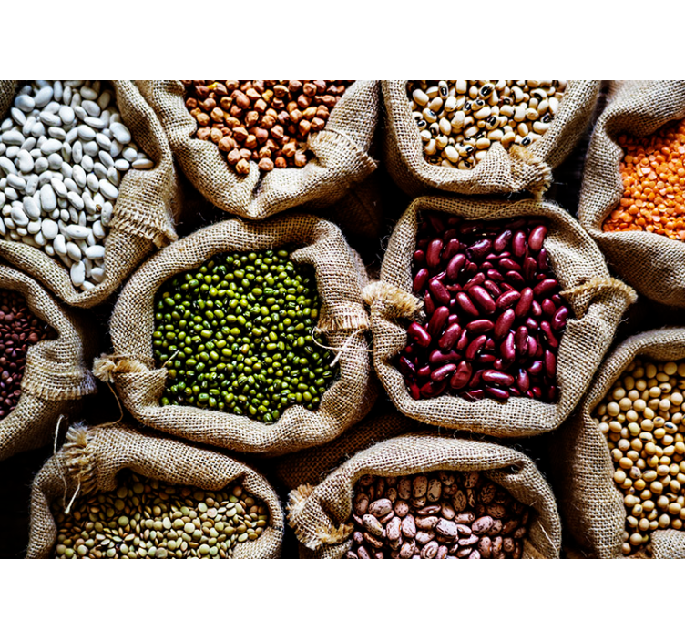 Forskellige bønner køkkenfototapet - TenStickers