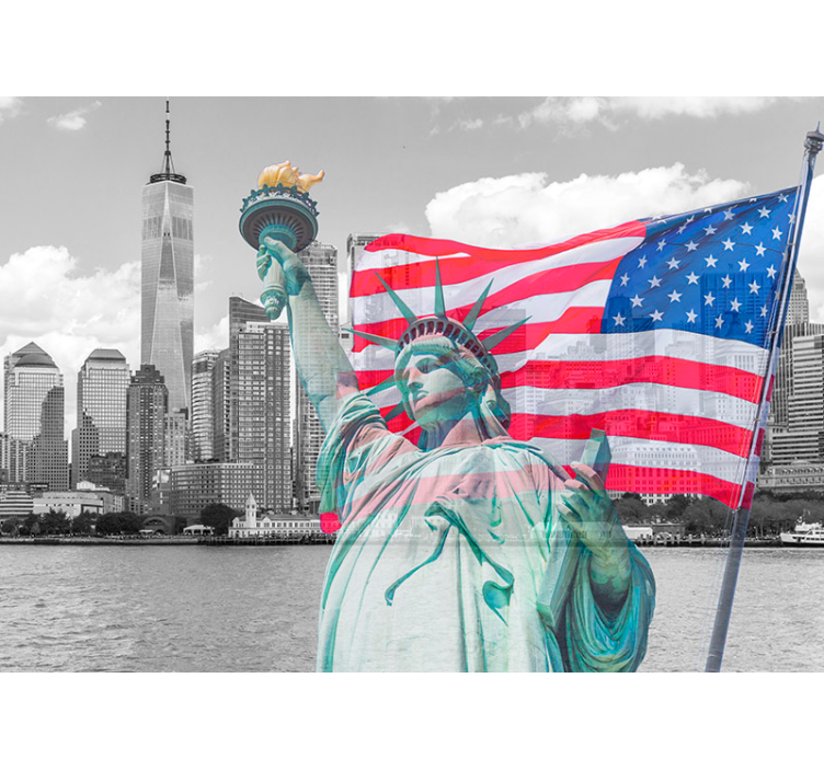 New york statue af frihed new york fototapet - TenStickers
