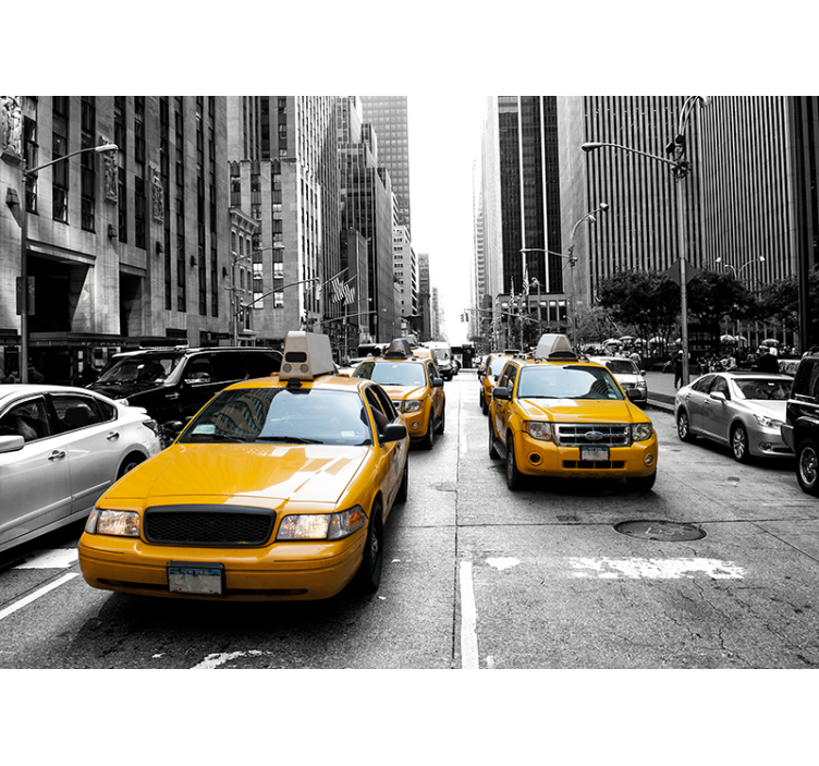 New york taxa new york fototapet - TenStickers