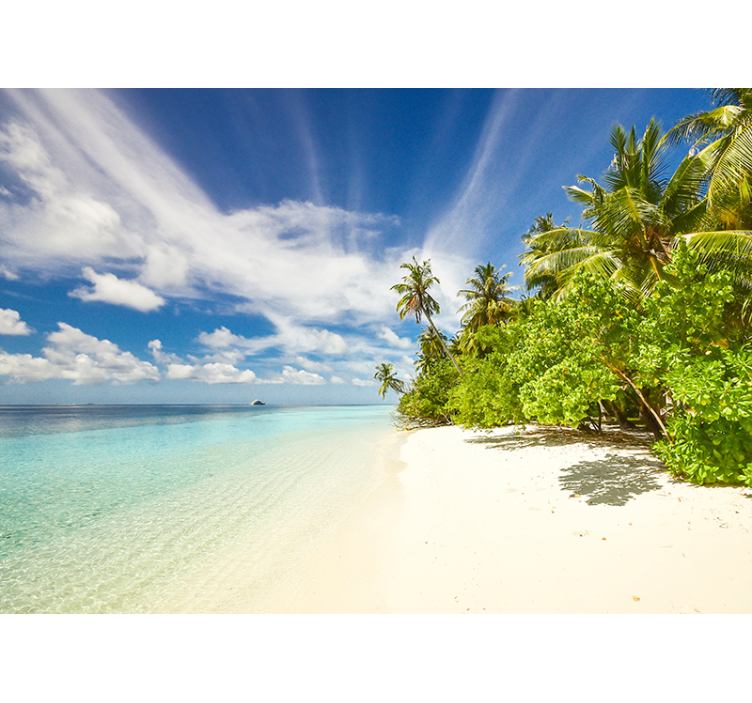 Tropisk ø hav fototapet - TenStickers