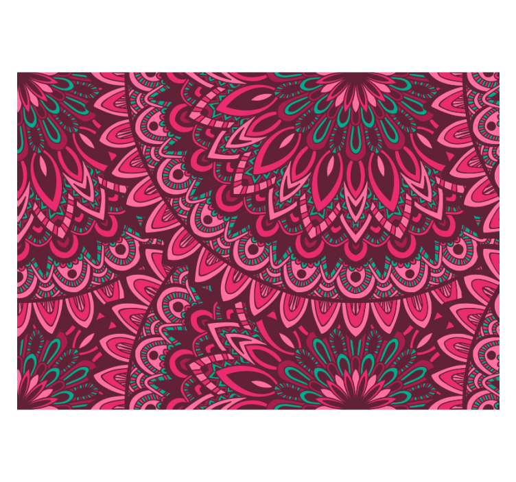 Blomster mandala zen tapet - TenStickers