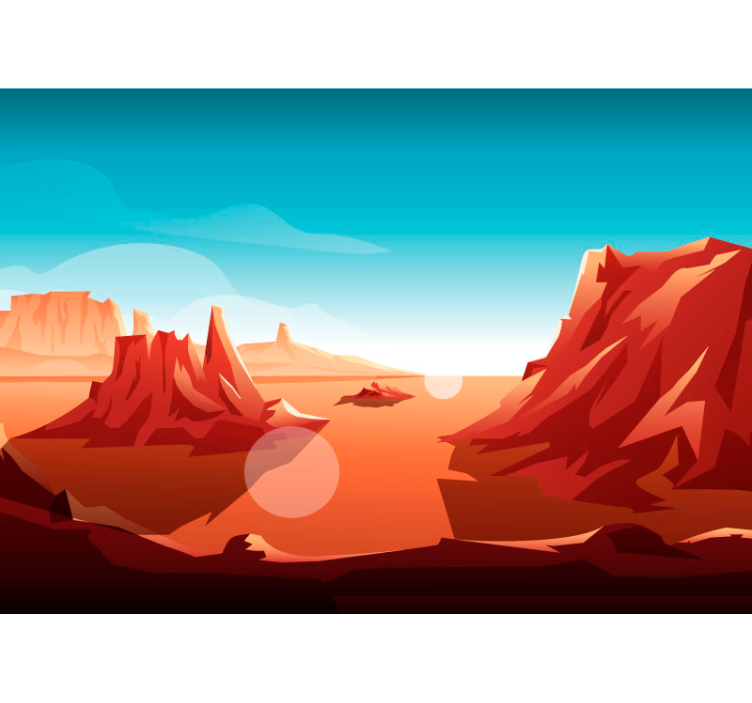 ørken sol børn vægfototapeter - TenStickers