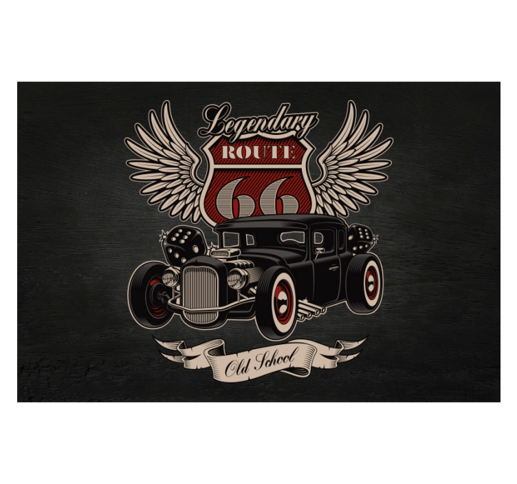 Service rute bil fototapet - TenStickers