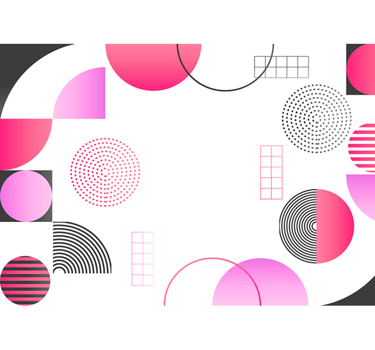 Design af geometriske former fototapet abstrakt - TenStickers