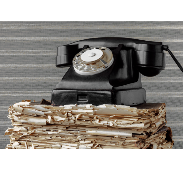 Fototapet køretøj vintage telefon klassisk - TenStickers