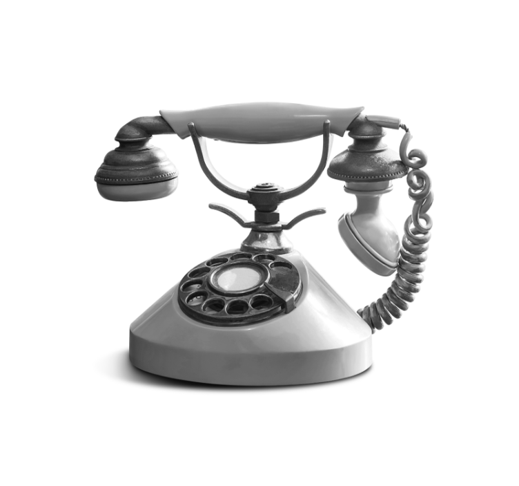 Retro telefon nærbillede fototapet stue - TenStickers