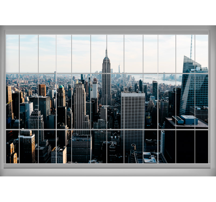 Vindue ved new york new york fototapet - TenStickers