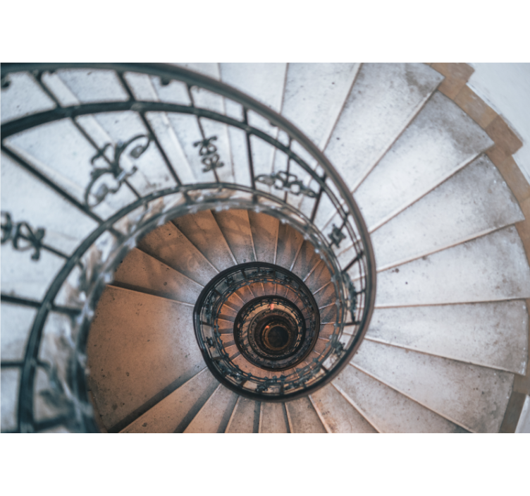 Fototapet af byer spiraltrappe design - TenStickers