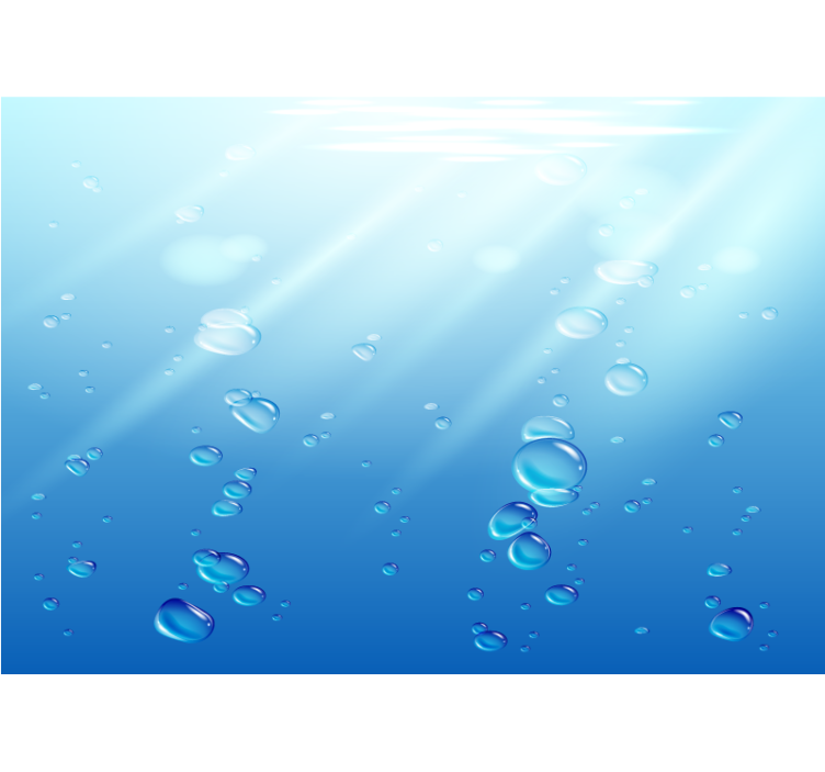 Natur fototapet underwater bubble scene - TenStickers
