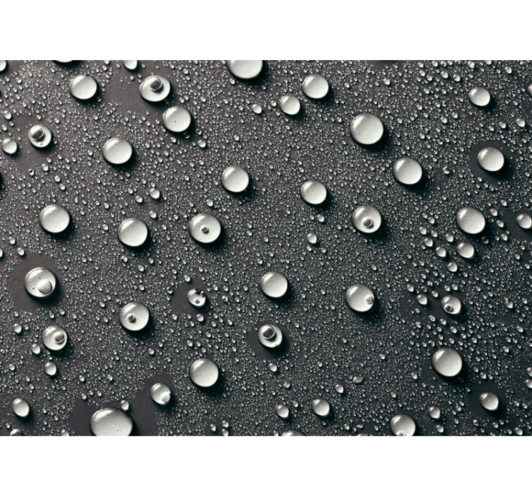 Vanddråber fototapet til badeværelse - TenStickers