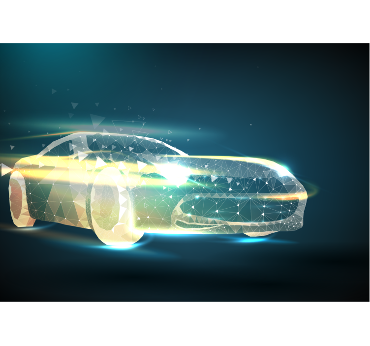 Fototapet køretøj geometrisk bilbevægelse - TenStickers