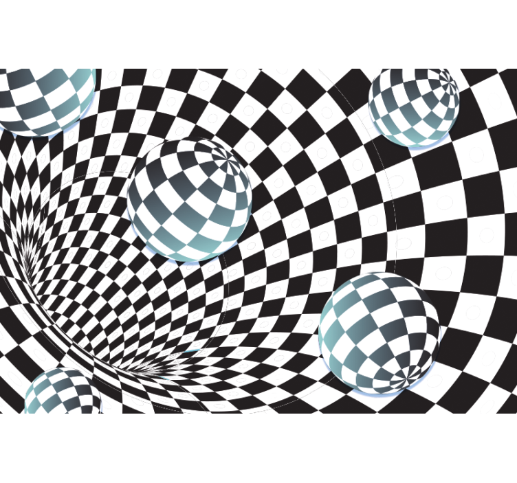 Fototapet abstrakt illusorisk sfæremønster - TenStickers