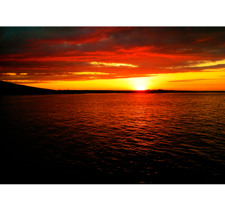 Landskab fototapet skumring over havet - TenStickers