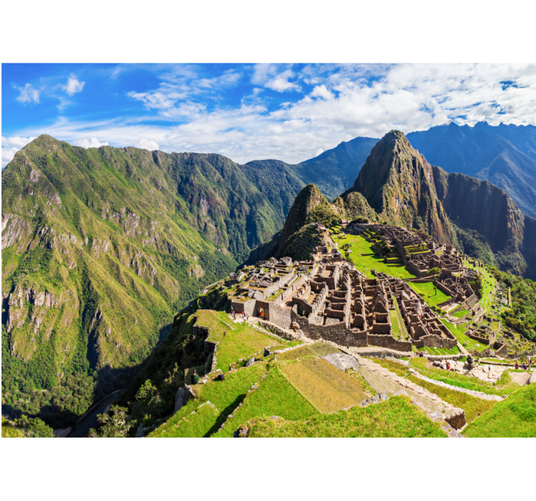 Machu picchu-udsigten fototapet af byer - TenStickers