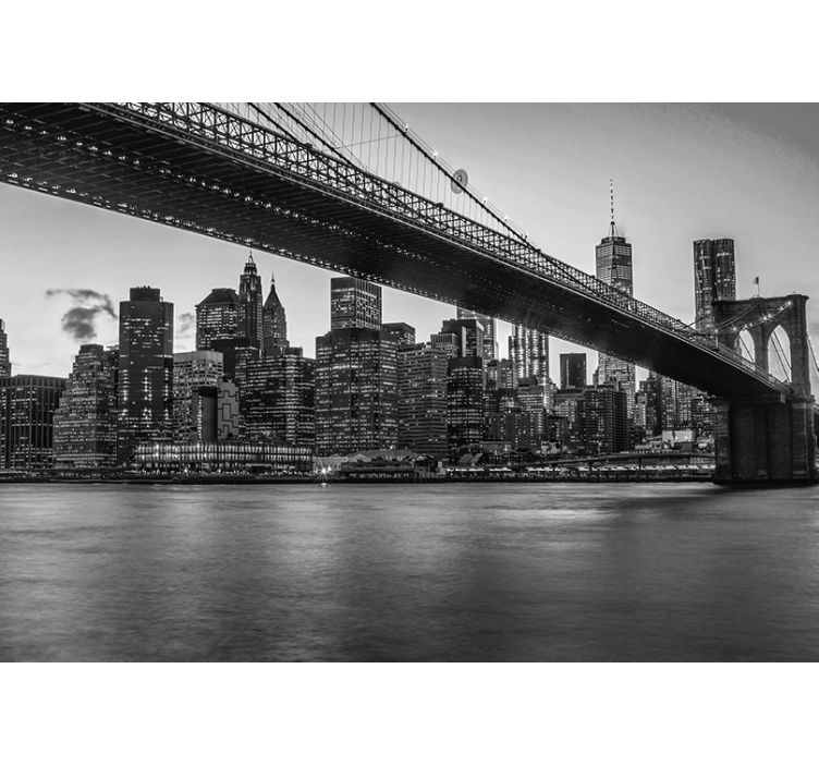 New york fototapet brooklyn bridge bylandskab - TenStickers