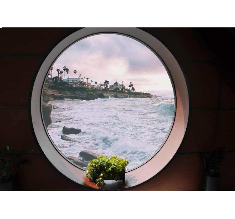 Havlandskab med kyst 3d fototapet - TenStickers