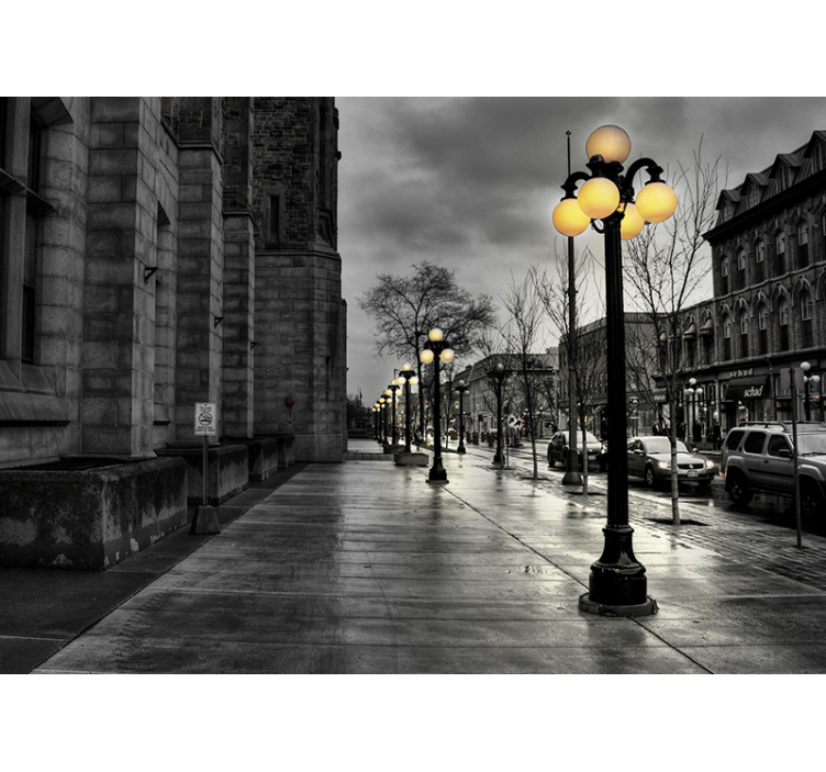 Fototapet af byer naturskøn byscene - TenStickers