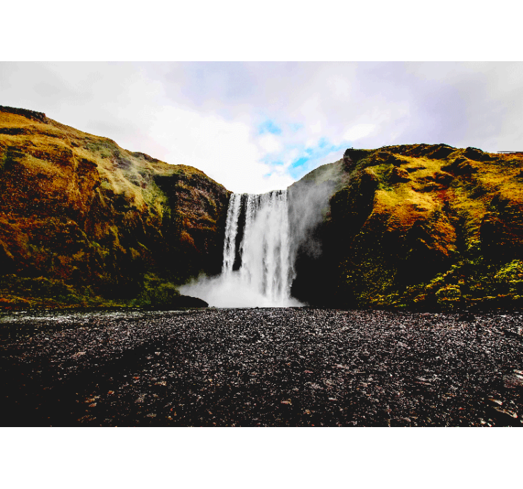Majestætisk vandfaldsscene fototapet vandfald - TenStickers