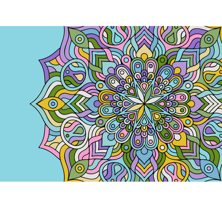 Fototapet mandala komplekse geometriske mønstre - TenStickers