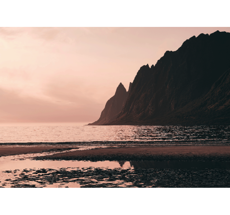 Udsigt over kystens horisont landskab fototapet - TenStickers