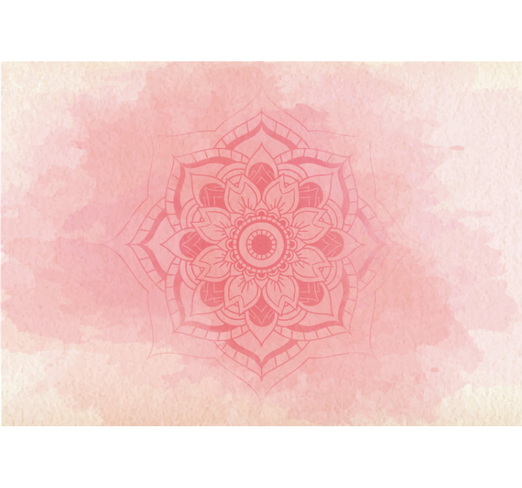 Elegant blomstermandala fototapet mandala - TenStickers