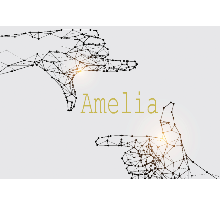 Interaktiv håndbevægelse personlig fototapet - TenStickers