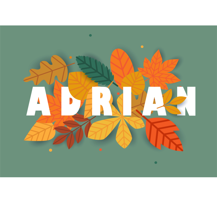 Efterårsbladarrangement solsikke fototapet - TenStickers