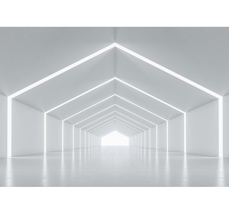 Lystunnel med mønstre 3d fototapet - TenStickers