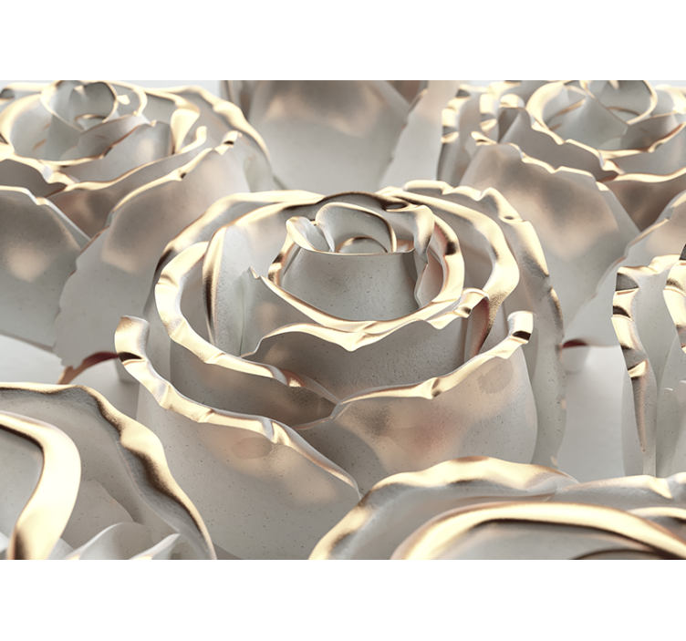 Elegant rosenformation rose fototapet - TenStickers