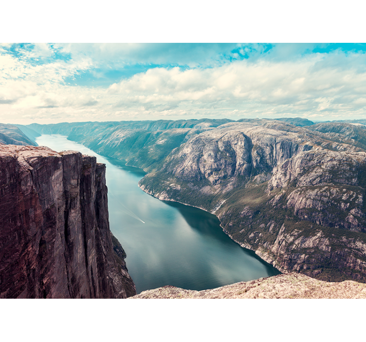 Norske fjorde natur fototapet - TenStickers