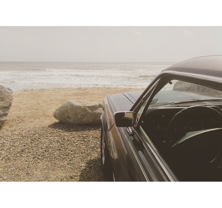 Klassisk biludsigt fototapet køretøj - TenStickers