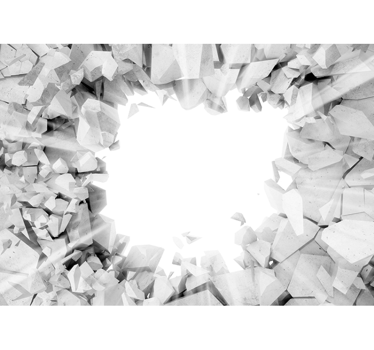 Brudt betonstruktur 3d fototapet - TenStickers