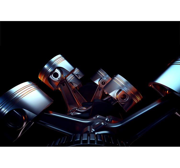 Fototapet køretøj motorkomponent detalje - TenStickers