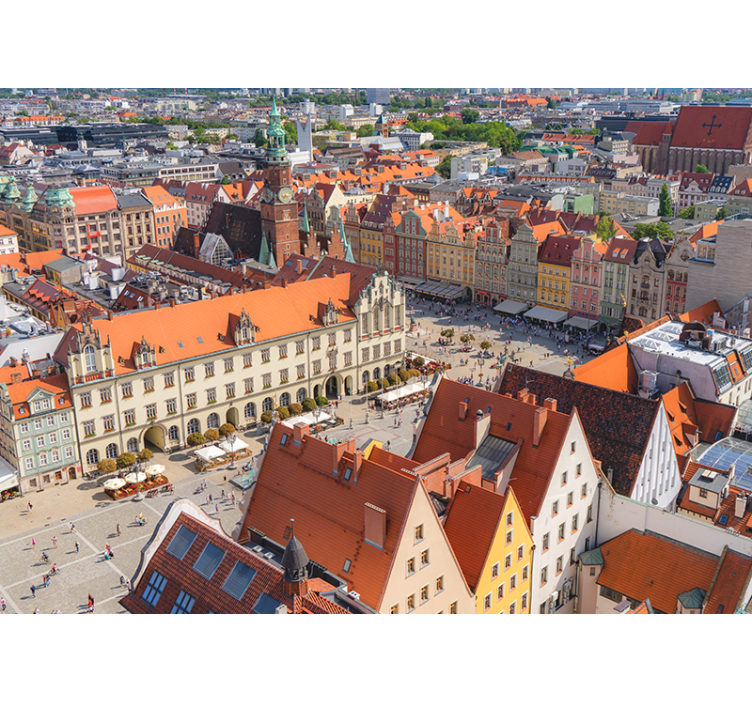 Historisk byudsigt fototapet af byer - TenStickers