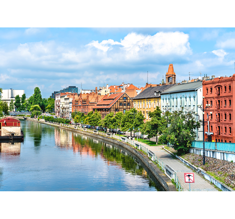 Refleksion i kulturarv i bylandskabet fototapet af byer - TenStickers