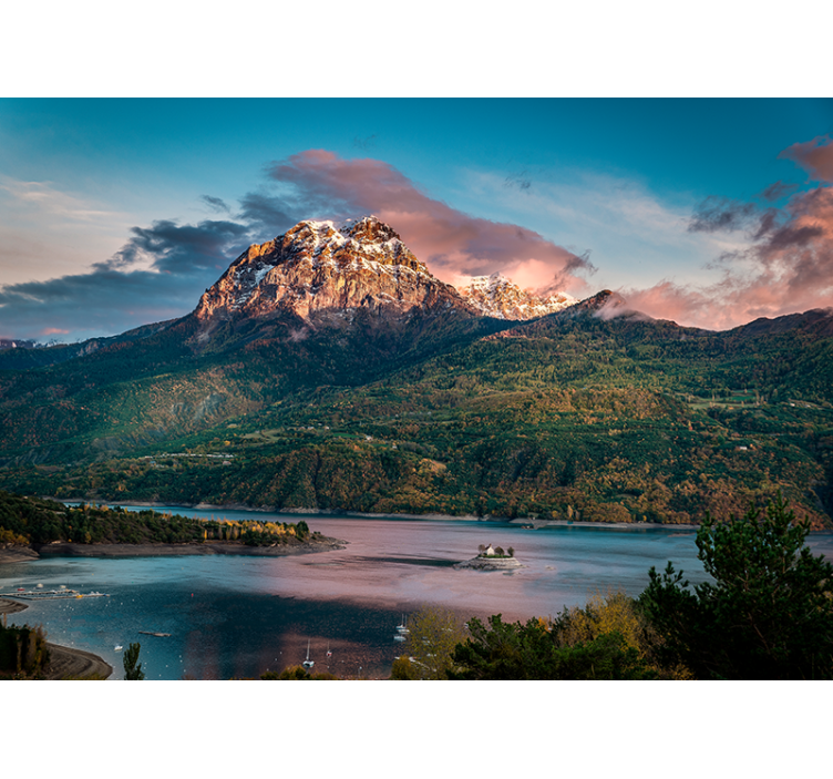 Norsk flydende flod natur fototapet - TenStickers