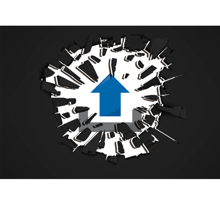 3d fototapet gennembrud i udsigten - TenStickers