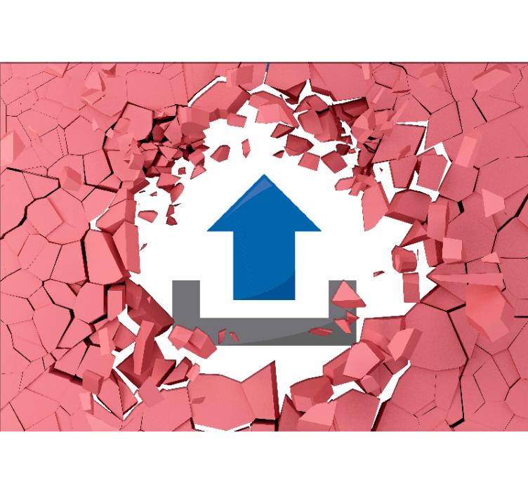 3d fototapet bryder igennem vægge - TenStickers