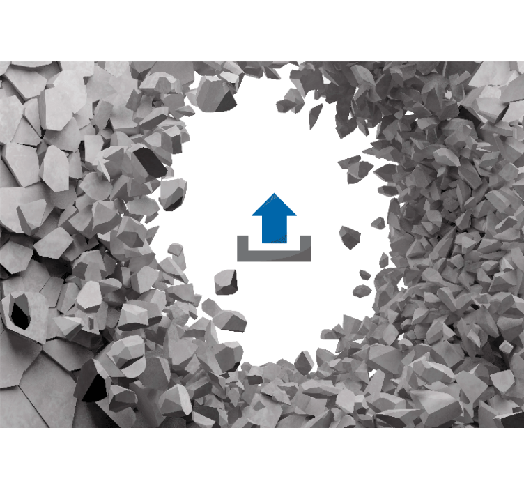 Fototapet dyr zebra der træder frem fra klipper - TenStickers