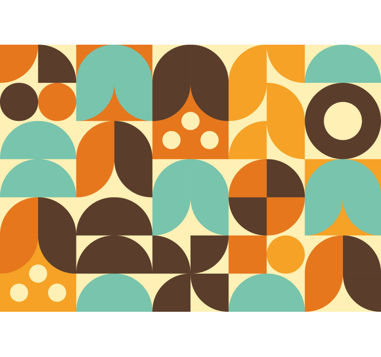 Geometrisk mønsterspil fototapet abstrakt - TenStickers