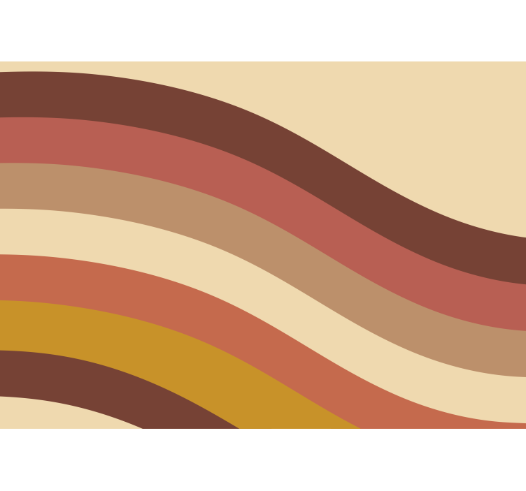 Bølgede jordfarver fototapet abstrakt - TenStickers