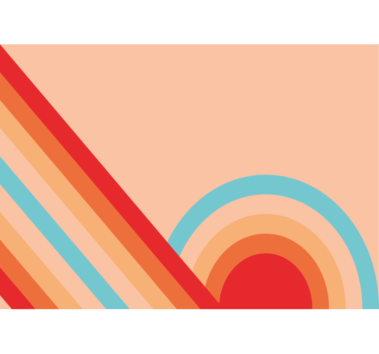 Mønster fototapet retro geometriske mønstre - TenStickers